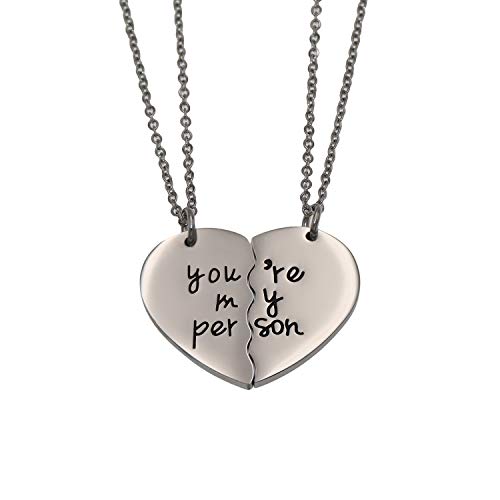 Broken Heart Two Half Heart Necklace For Couples You're My Person