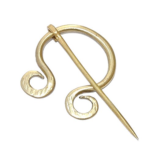 Brass Fibula with Spiraled Ends