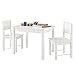 Timy Wooden Kids Table and 2 Chairs Set for Kids Furniture Toddler Table Play Room for Eating, Reading,