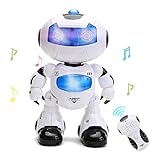 Electronic RC Robot Learning Toys - Hanmun XQ16006 Toddler Intelligent Action Dancing Remote Control Robot Toys with Music Lights for Kids Girls Boys