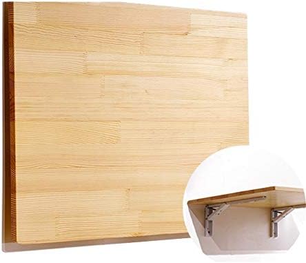 Maxibird Wooden Wall Mounted Table, Fold Out Multi-Function Computer Desk, Space Saving Hanging Table for Study, Bedroom, Bathroom or Balcony Table (Size : 60cm×40cm)