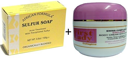 African Formula Sulfur Soap 100g (EU) & First Lady Collagen Body Cream 500ml