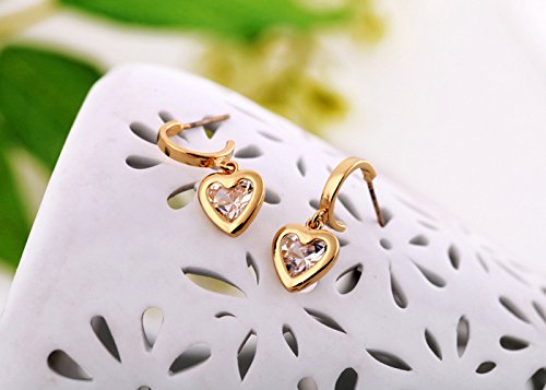 usongs fashion jewelry 14K gold hypoallergenic ear acupuncture stud earrings earrings women girls models love 10040 - Thumbnail 3