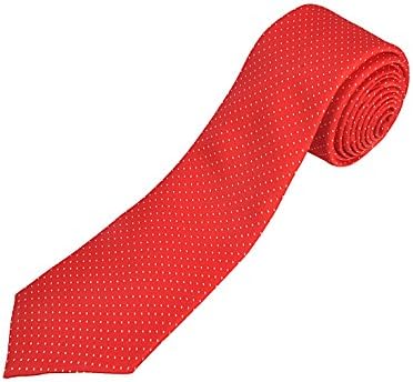 FASTECK Polka Dot Slim Formal Tie for Men - Polyester Necktie for Men - Formal Ties for Men (Buy Two GET Free SHIIPPING) C0LOR-RED