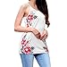 GONKOMA Women Summer Vest Sleeveless Flower Printed Tops Casual Blouse T Shirt