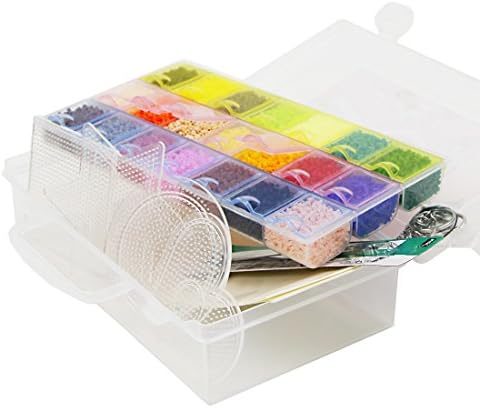 Artkal Beads 14,300 SOFT Mini Beads 21 Colors and 4 Small Mini Pegboards in a Box Set CA21 A-2.6mm (IT'S MINI BEADS NOT STANDARD MIDI BEADS)