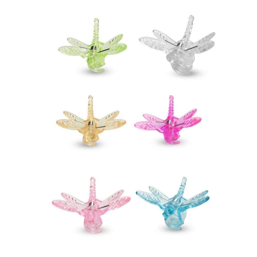 30 Pieces Orchid Clips Dragonfly Plant Support Clips, Plastic Garden Trellis Clips for Climbing Plants Tomato Vines Flowers Bouquets, Reusable Stem Holders for Indoor Outdoor Use