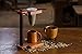 CRWOODCRAFT Premium Stand Drip Pour Over Coffee Maker, Traditional Wooden Chorreador Handmade in Costa Rica, 1 Reusable Cloth Filter (Colador,Bolsita) Included Brown