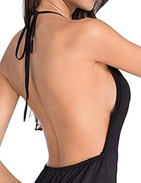 Lomantise vestido de club nocturno sin espalda para dama, corte bajo