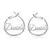 Custom Hoop Name Earrings Personalized Christmas Jewelry Gifts for Women Girls (Silver) primary