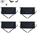 Waist Apron with 3 Pockets 4 Pack - Black Server Aprons Waitress Waiter Half Short Aprons Kitchen Restaurant for Women Men, 24X12” for Holding Server Book Guest Check Card Holder by BOHARERS