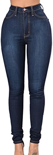 Quanxin Women's High Waisted Denim Long Skinny Jeans Plus Size