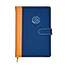 Transcending Waves - Undated Daily Planner, Hourly Habit Tracker to Boost Productivity, Faux Leather Agenda Notebook for Your Goals, Tasks and Schedules, 8.3 x 5.8 Inches, Blue