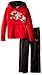 PUMA Little Boys' Toddler 2 Piece Tech Fleece Hoodie Wrapped Cat and Pant Set, Fierce Red, 2T