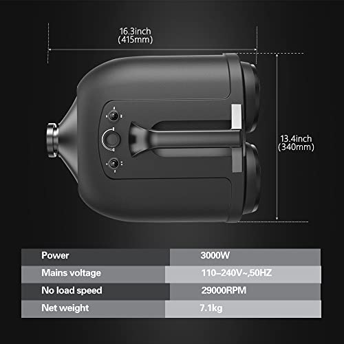 SPTA Double Motor Car Wash Dryer, 2800W Air Cannon Car Dryer Blower