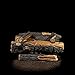 Sure Heat Mountain Vernon Oak Vent free Dual Burner Log Set for Natural Gas Fueled Fireplace, 24-Inch (Includes 6 logs)