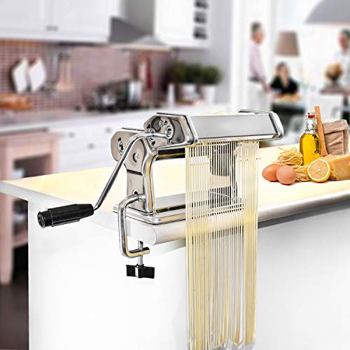 Pasta Maker Deluxe Set, Elegant Life Homemade 150mm Pasta Maker All in