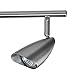 Globe Electric 59066 Grayson 4-Light S-Shape Track Lighting, Brushed Steel, Bulbs Included