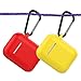 COFFEA Protective Silicone Case with Keychain for Apple AirPods 1 & 2 (Front LED Not Visible) (Yellow)