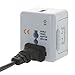 GearIt Universal Travel Adapter, All in One World Wide AC Wall Charger (US / UK / EU / AU) with 1A USB Charing Port, White