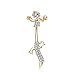 CABBE 5pcs 14G Dangle Belly Button Rings Anchor Surgical Steel Set Navel Barbell for Women Girls Body Piercing Jewelry