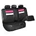 FH Group PU006115 Varsity Spirit PU Leather Seat Covers (Purple) Full Set with GIFT - Universal Fit for Trucks, SUVs, and Vans