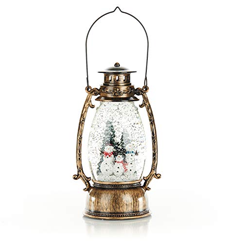 ReLive Christmas Light-Up Snow Globe Lantern - Snowman Family - 9.5 Inches - Thumbnail 6