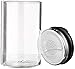 Prepara Evak Fresh Saver Airless Canister, Glass & Stainless, Medium, Soft Touch Black Handle