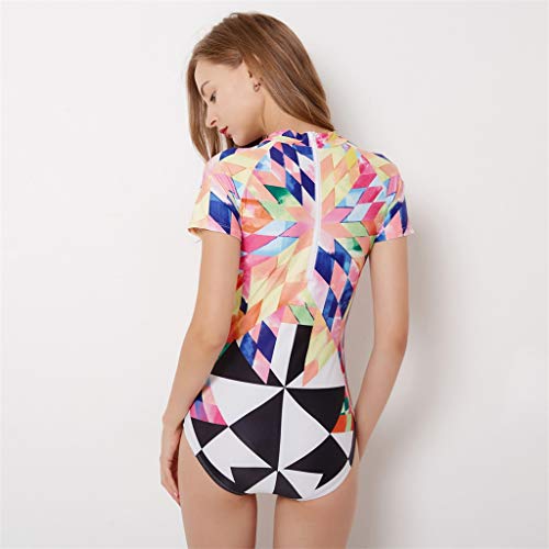YEZIJIN Women Long Sleeve Surfing Diving Swimsuit One Piece Beach Bathing Suit Wetsuit top Long/Short Sleeve