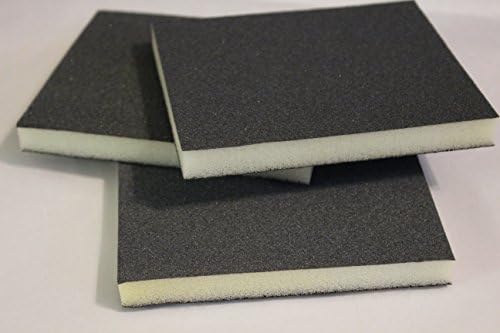Simple Sanders Fine 120 Grit Double Sided Contour Sanding Sponge Quality Durable Wet Dry Super Flexible Great for Paper Clay(3 Sponges)
