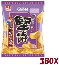 Amazon カルビー 堅あげポテト 関東だししょうゆ味 65ｇ 12袋入3box 地域限定発売品 カルビー スナック菓子 通販