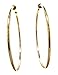 Aloha Earrings - Clip On Hoop Earrings for Women - Silver and Gold-Tone Brass Spring Hoops for Non-Pierced Ears (Gold XXL)