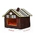 SENYEPETS Soft Indoor Dog Houses Pets Sponge Material Portable and Great for Transportation and Short outings (XL, Coffee)