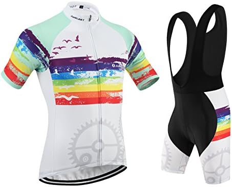 [3D pad][Type:Set[Black Bib] size:L] breathable perspiration Sleeve Cycling Men For Short performance Jerseys vest windbreaker Jersey New