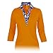 Monterey Club Ladies Dry Swing Bold Flower Collar Long Sleeve Solid Shirt #2675