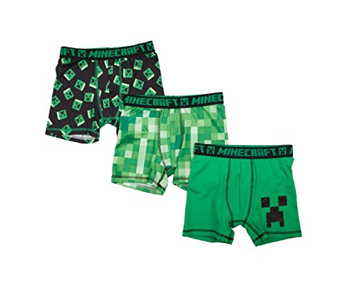 Bioworld Corp Boys Minecraft 3 Pack Boxer Briefs