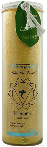 Aloha Bay Unscented Chakra Jar Protection Manipura Candle, Yellow