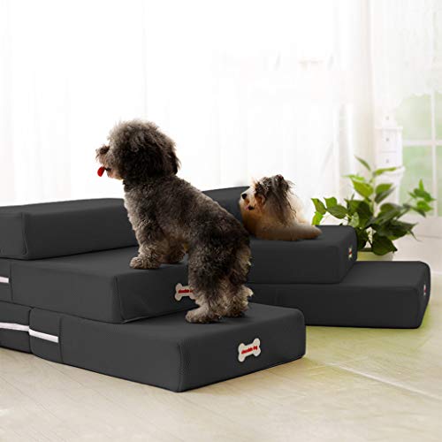 Ship from USA - Sttech1 Soft Pet Stairs, 2 Step for Cats/Dogs, Portable Mesh Cotton Pet Steps Home Stairs, Best for Dogs and Cats