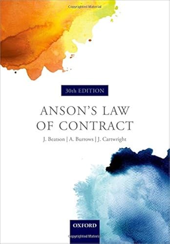 Download Anson's Law of Contract PDF