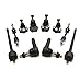 PartsW - 10 Pc Steering Kit for Dodge Dakota 2000-2004 RWD Models/Dodge Durango 2000-2003 RWD Models Inner & Outer Tie Rod Ends Sway Bar End Links Upper & Lower Ball Joints