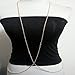 Susenstore Women Bikini Beach Cross Crossover Harness Necklace Waist Belt Belly Body Chain
