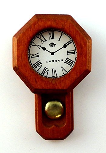 Dollhouse Miniature 1:12 Scale Antique Wall Clock #G7069