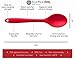 StarPack Basics Silicone Mixing Spoon, High Heat Resistant to 480°F, Hygienic One Piece Design Cooking Utensil for Mixing & Serving (Cherry Red)
