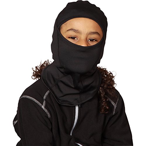 Turtle Fur Kids Comfort Shell UV Ninja Face Mask Lightweight Balaclava Black