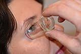 Pro Eye Bath Glass Eye Wash Cup with New & Improved Beveled Shape