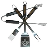 Siskiyou NFL New Orleans Saints 4-Piece Barbecue Set