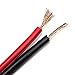 Audiopipe 18 Gauge Speaker Zip Wire (100 Feet) – Primary Bonded Red & Black Speaker Cables - Durable Stranded Speakers Wire for Car Audio, Automotive, Home Theatre and Trailer Harness Wiring