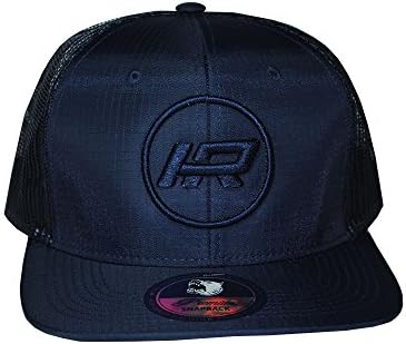 IRENKO PERFORMANCE Classic Logo Premium Flat Billed Trucker Cap With Mesh Back M L XL Adjustable Hat - Navy Blue