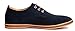 4HOW Mens Casual Oxford Lace Up Shoe Deep Blue US 10