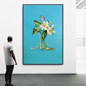 Framed Canvas Wall Art Flowers Canvas Prints Home Artwork Decoration for Living Room,Bedroom - 16x24 inches
